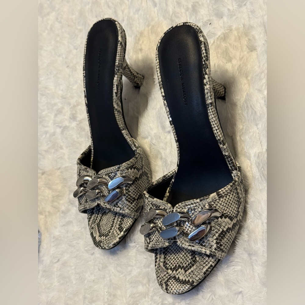Rebecca Minkoff Chain Leather Mule Women's size:6M